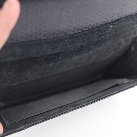 Vintage Eel Skin Black Leather Clutch Purse Handbag Beautiful Retro 1950s Bag - Picture 16 of 16